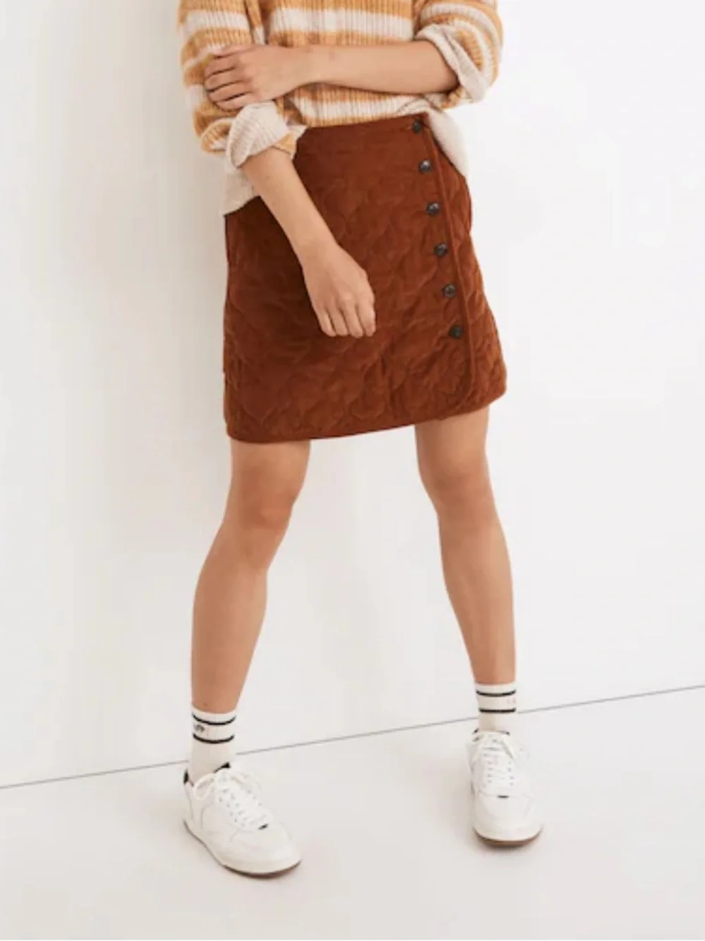 Maxwell Corduroy Quilted Mini Skirt